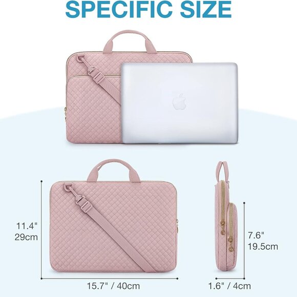 15.6 Inch Laptop Case Sleeve Compatible with MacBook Pro 16 Inch,15.6 Inch HP,De - Picture 6 of 7